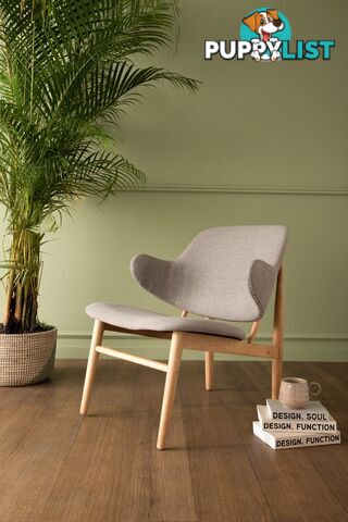 VERONIC Lounge Chair - Natural & Light Grey - 231246 - 9334719002194