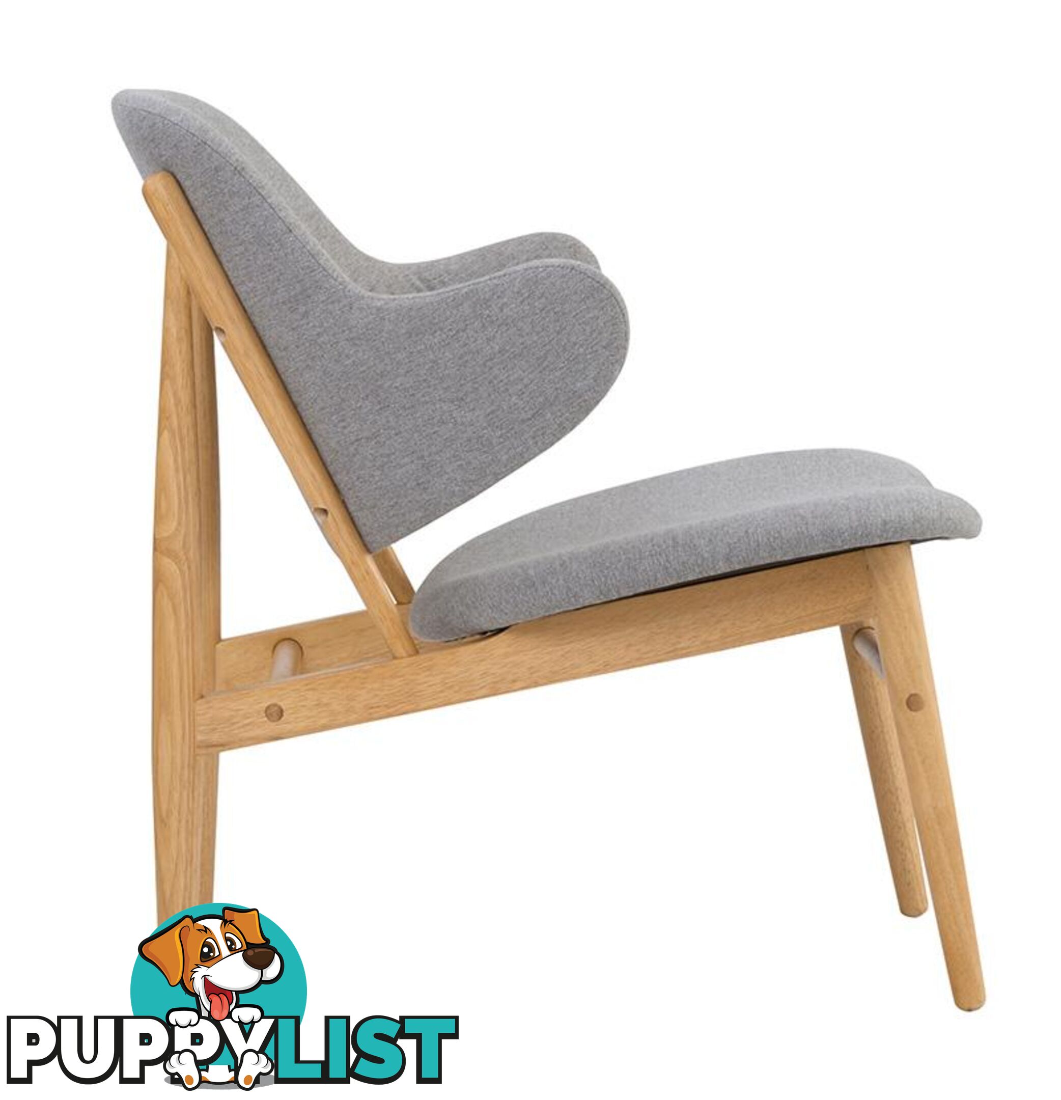 VERONIC Lounge Chair - Natural & Light Grey - 231246 - 9334719002194