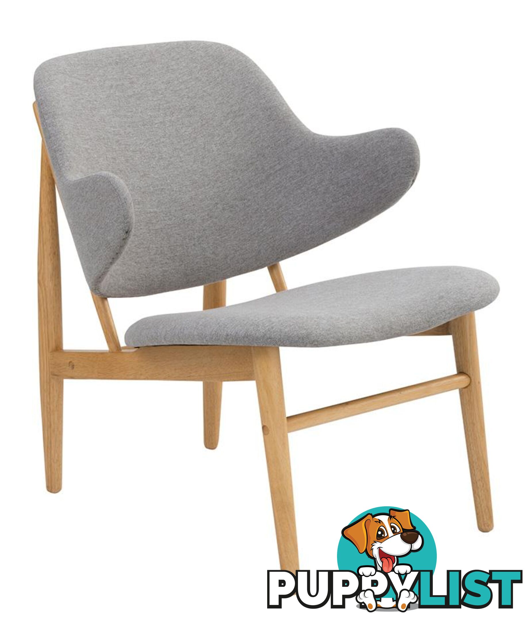 VERONIC Lounge Chair - Natural & Light Grey - 231246 - 9334719002194