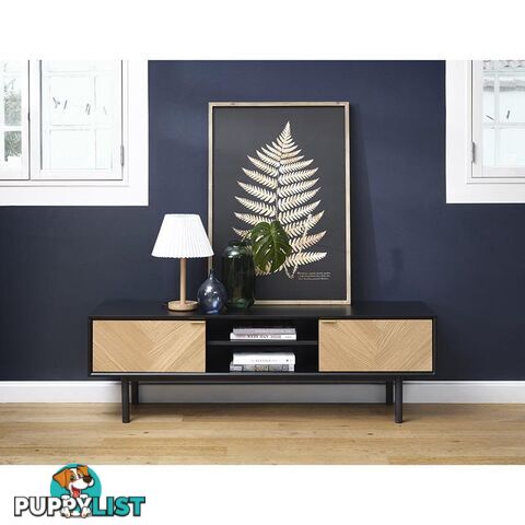 CALVI TV Entertainment Unit 1.6M - Natural & Black - 42153160 - 5704745089690