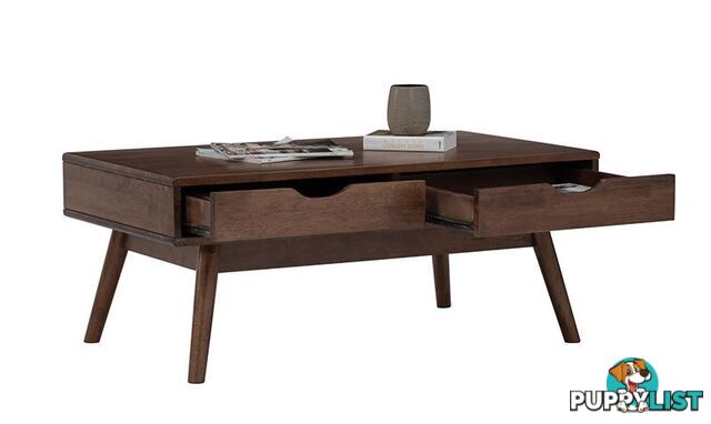 LAMAR Coffee Table with 2 Drawers 106cm - Walnut - 133053 - 9334719000565