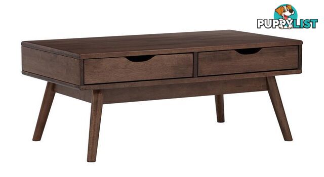 LAMAR Coffee Table with 2 Drawers 106cm - Walnut - 133053 - 9334719000565