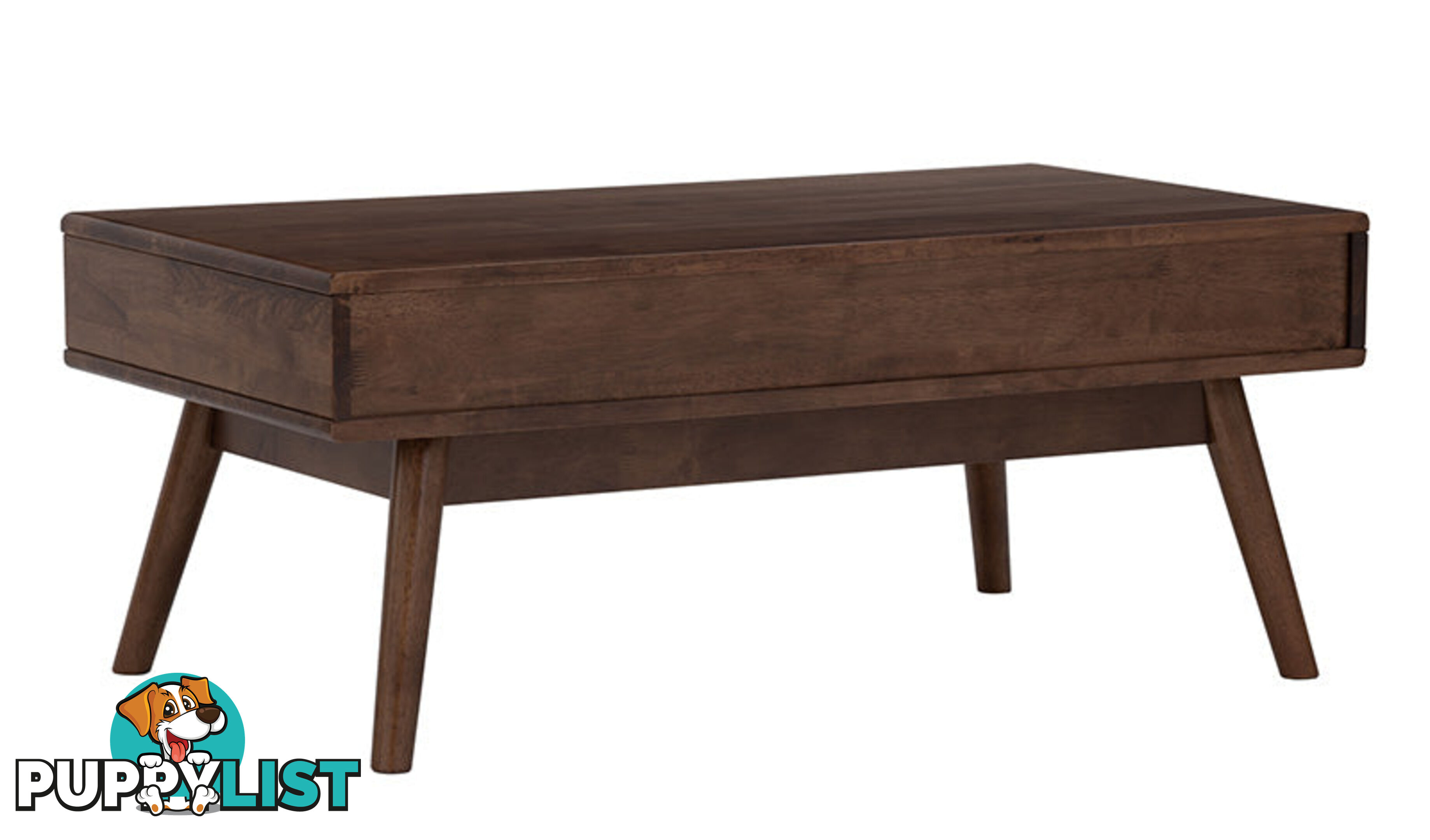 LAMAR Coffee Table with 2 Drawers 106cm - Walnut - 133053 - 9334719000565