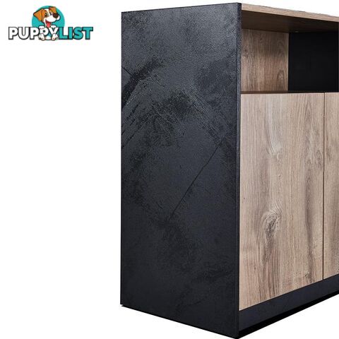 ARTO Credenza Cabinet Small 80cm - Warm Oak & Black - WF-NWS005 - 9334719004327