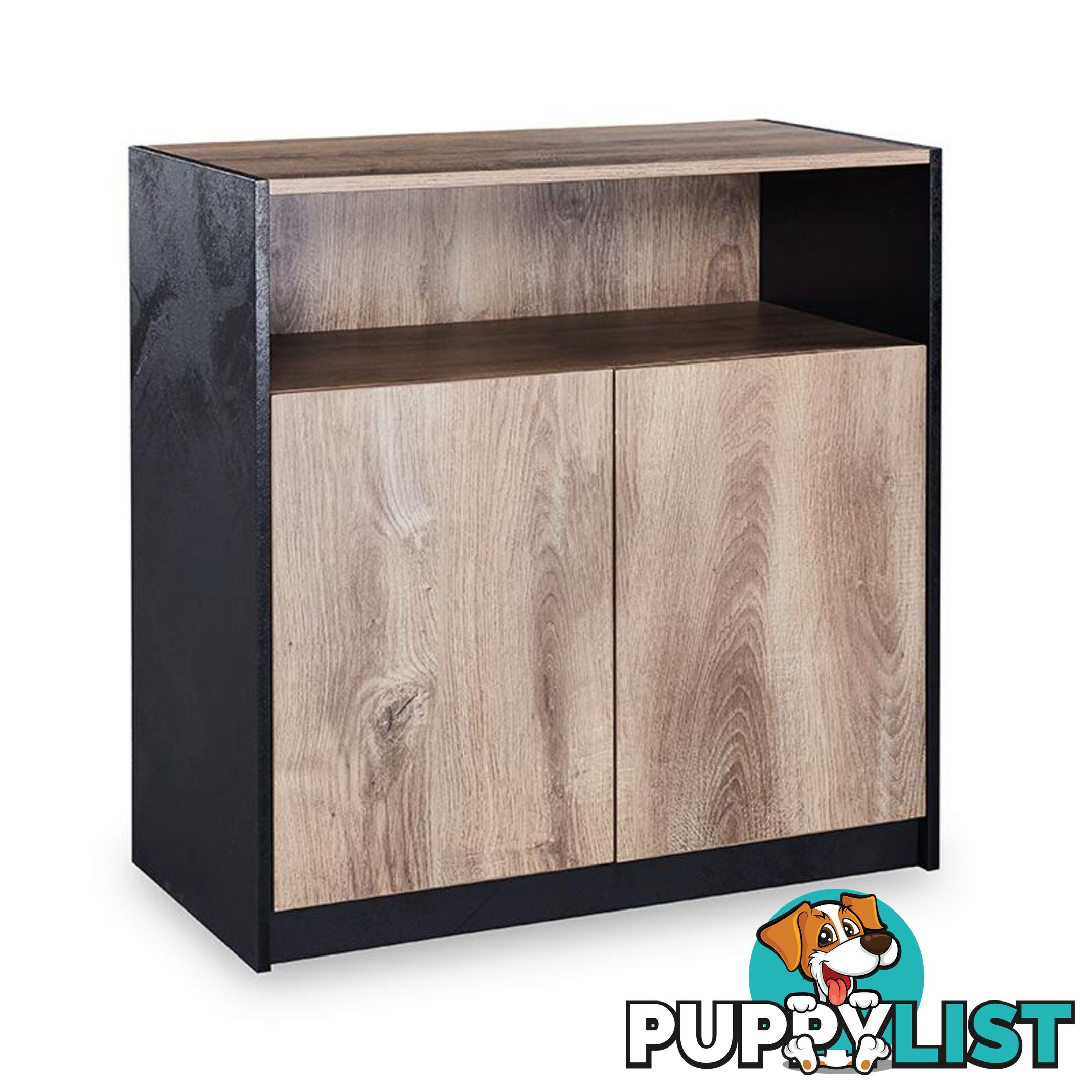 ARTO Credenza Cabinet Small 80cm - Warm Oak & Black - WF-NWS005 - 9334719004327