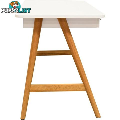 KAISU Study Desk 120cm -  White & Natural - 36472270 - 5704745068190