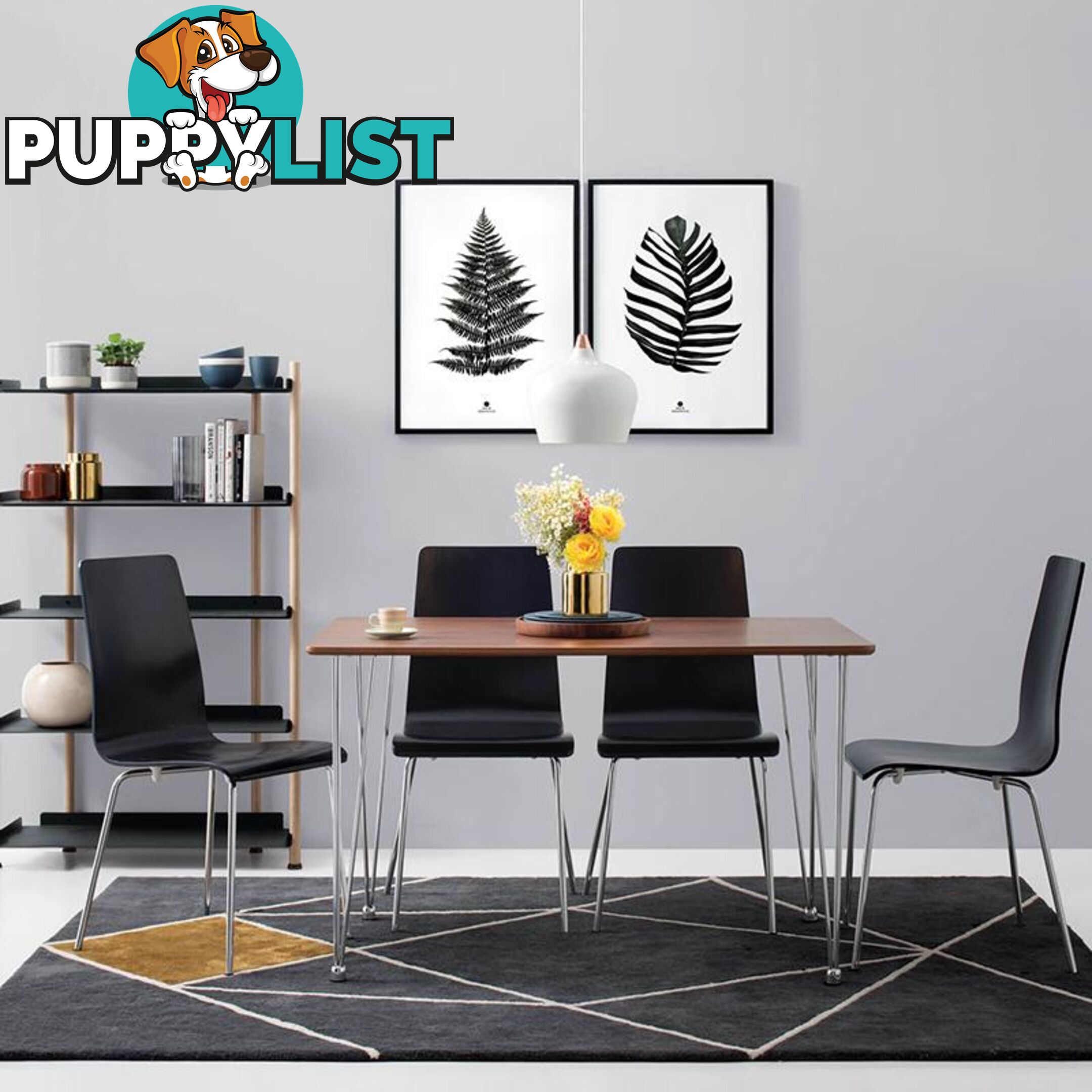 Large Jungle Leaf Print in Black Frame - A202057 - 9334719009667