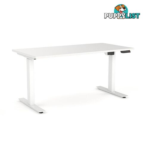 AGILE PRO Electric 2 Column Sit Standing Desk - 1200mm to 1800mm - White & White - OG_AGE2SSD151