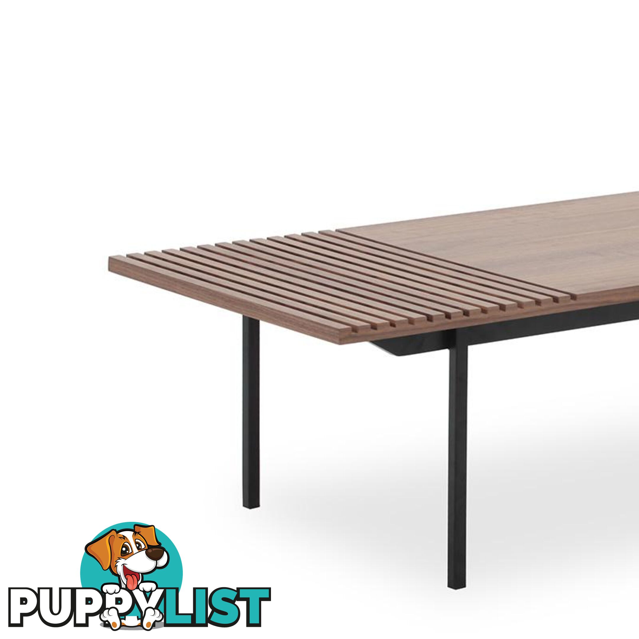 TOZZI Square Coffee Tables 85cm - Walnut & Black - DI-J5810B - 9334719010687