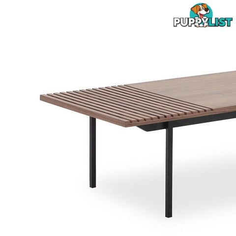 TOZZI Square Coffee Tables 85cm - Walnut & Black - DI-J5810B - 9334719010687