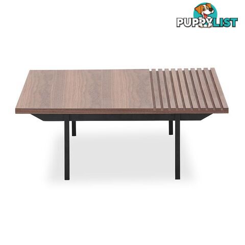 TOZZI Square Coffee Tables 85cm - Walnut & Black - DI-J5810B - 9334719010687