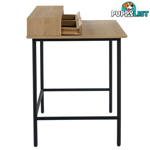 DOVER Study Desk 120cm - Natural & Black - 124018 - 9334719002781