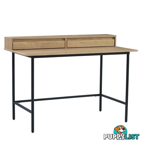 DOVER Study Desk 120cm - Natural & Black - 124018 - 9334719002781