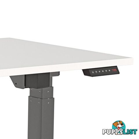 AGILE PRO Electric 2 Column Sit Standing Desk - 1200mm to 1800mm - White & Black - OG_AGE2SSD136