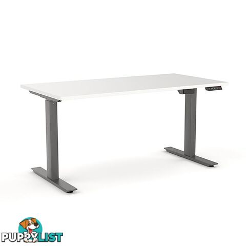 AGILE PRO Electric 2 Column Sit Standing Desk - 1200mm to 1800mm - White & Black - OG_AGE2SSD136