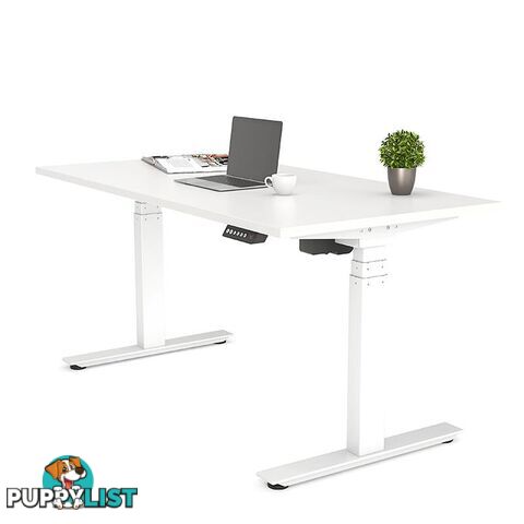 AGILE PRO Electric 2 Column Sit Standing Desk - 1200mm to 1800mm - White & Black - OG_AGE2SSD136