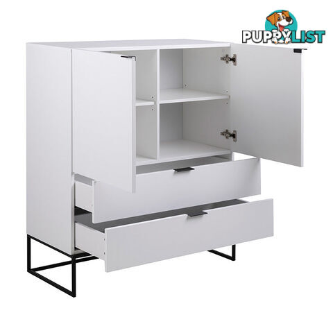 SVANA Tall Sideboard 100cm - White - AC-H000020354 - 5713941037718