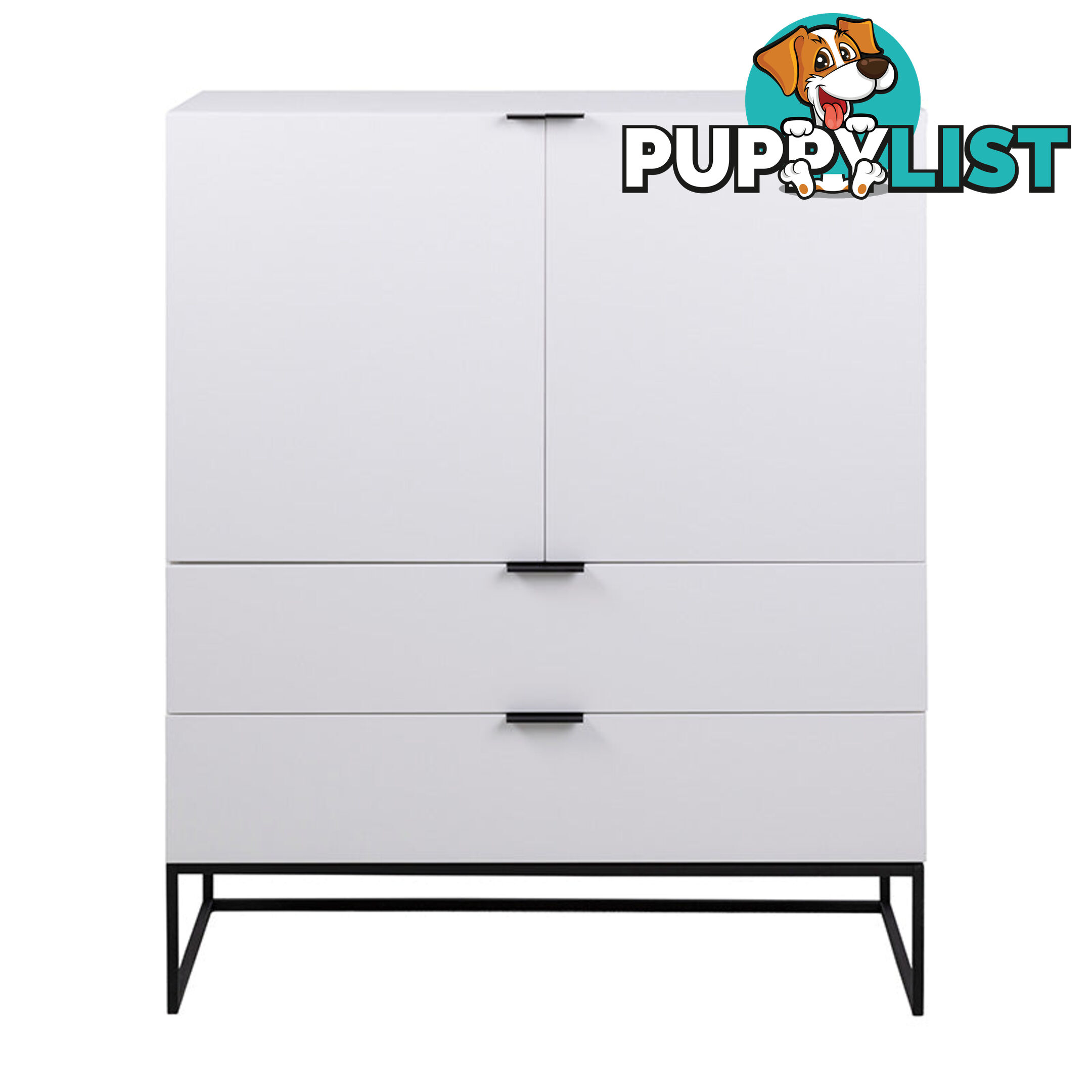 SVANA Tall Sideboard 100cm - White - AC-H000020354 - 5713941037718