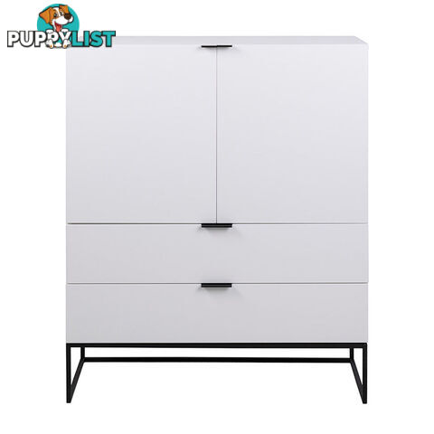 SVANA Tall Sideboard 100cm - White - AC-H000020354 - 5713941037718