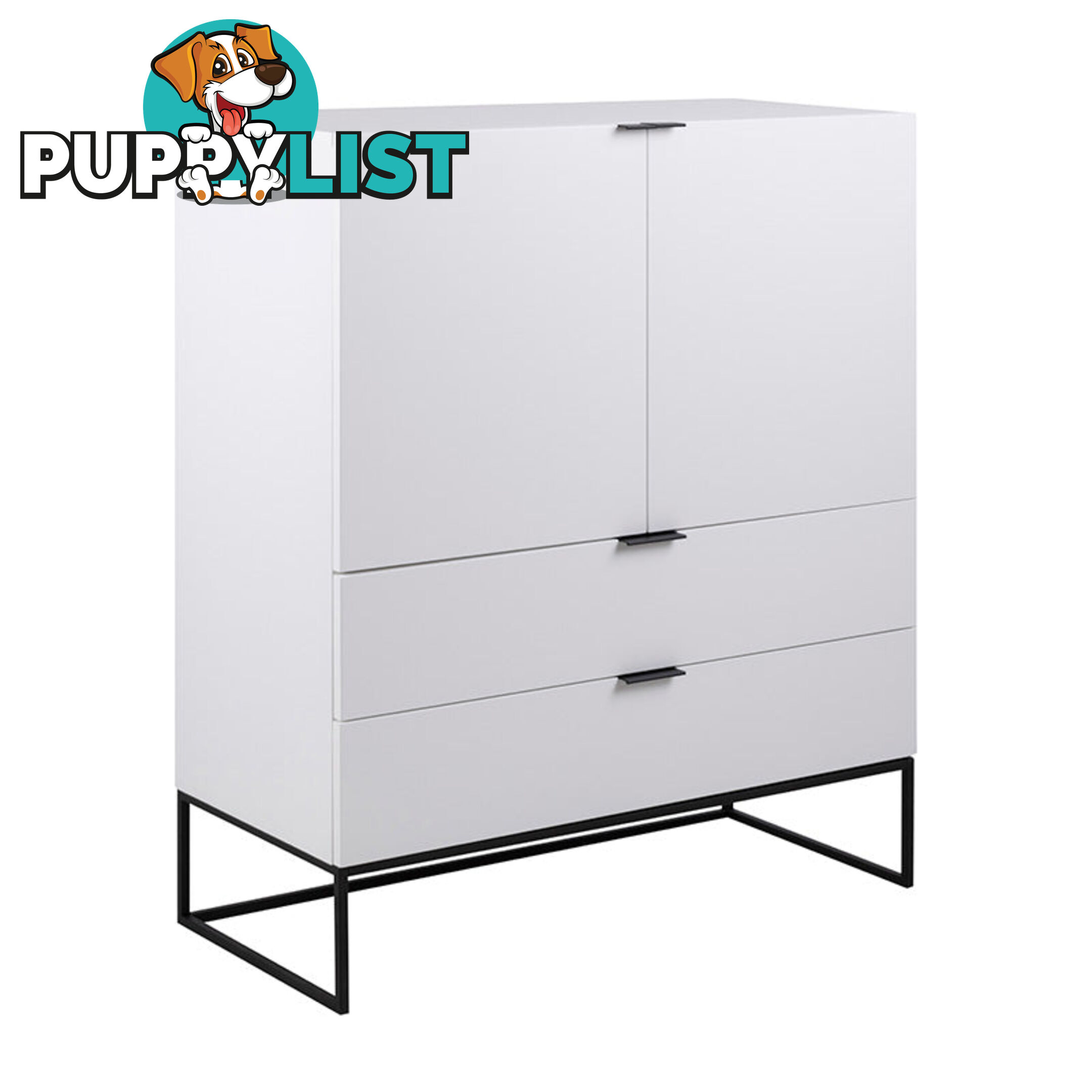 SVANA Tall Sideboard 100cm - White - AC-H000020354 - 5713941037718