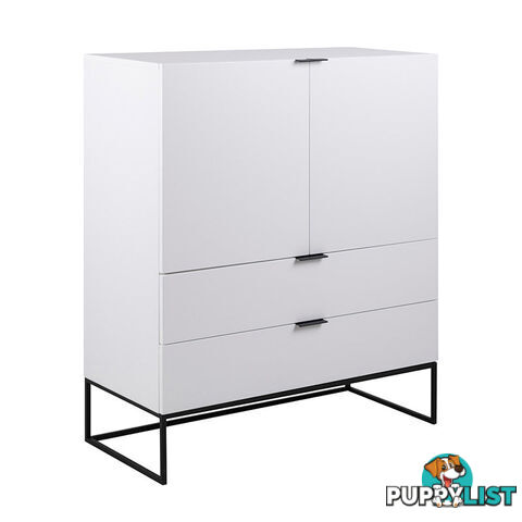 SVANA Tall Sideboard 100cm - White - AC-H000020354 - 5713941037718