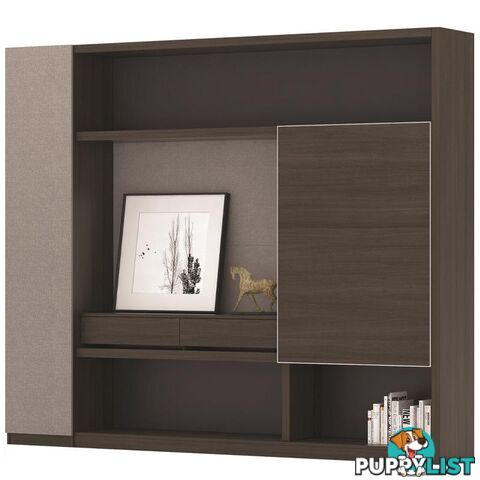 Carter Display Cabinet 2.4M - Coffee & Grey - MF-22BKD603 - 9334719001371