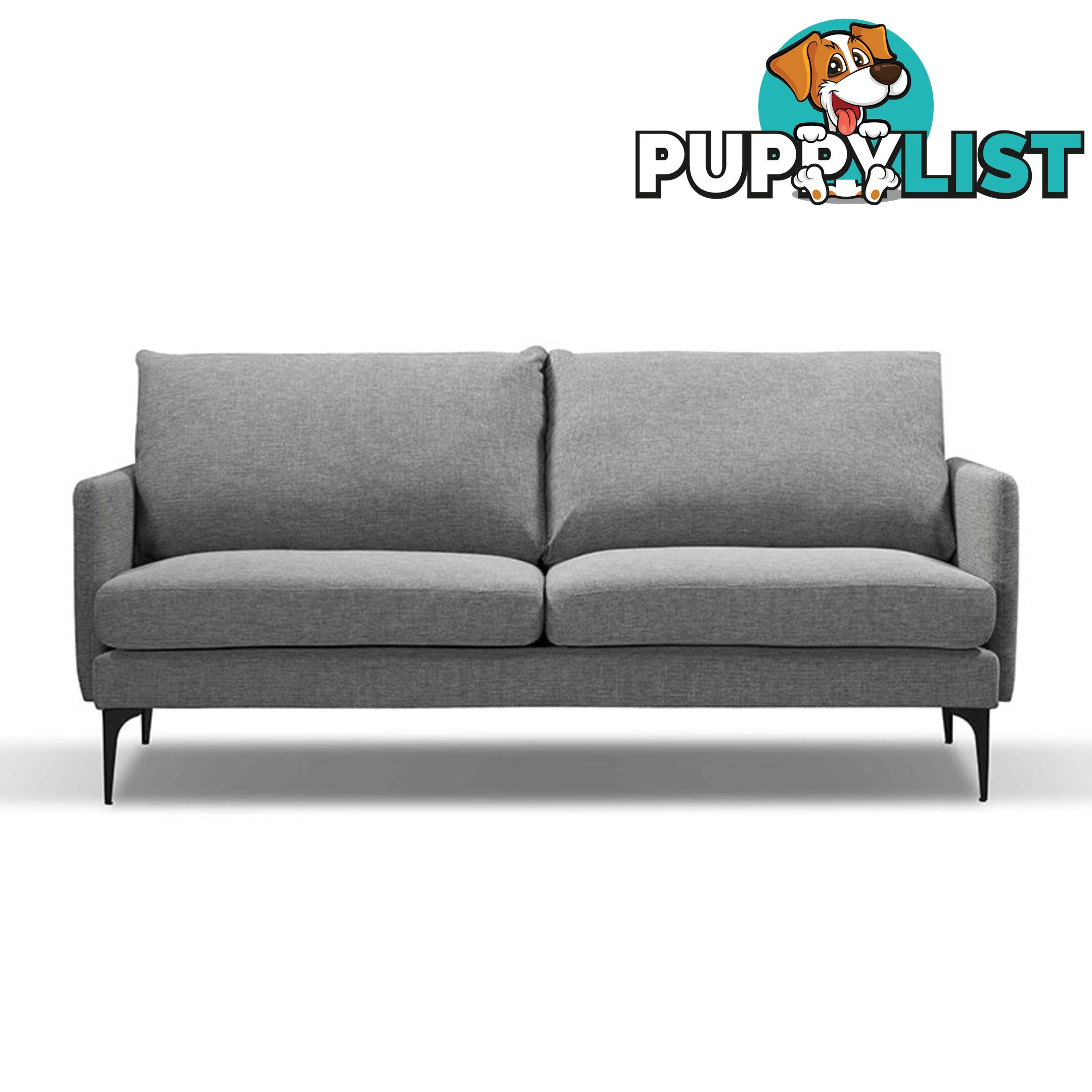 HARLOW 3 Seater Sofa - Grey - HD-2120-26 - 9334719011233