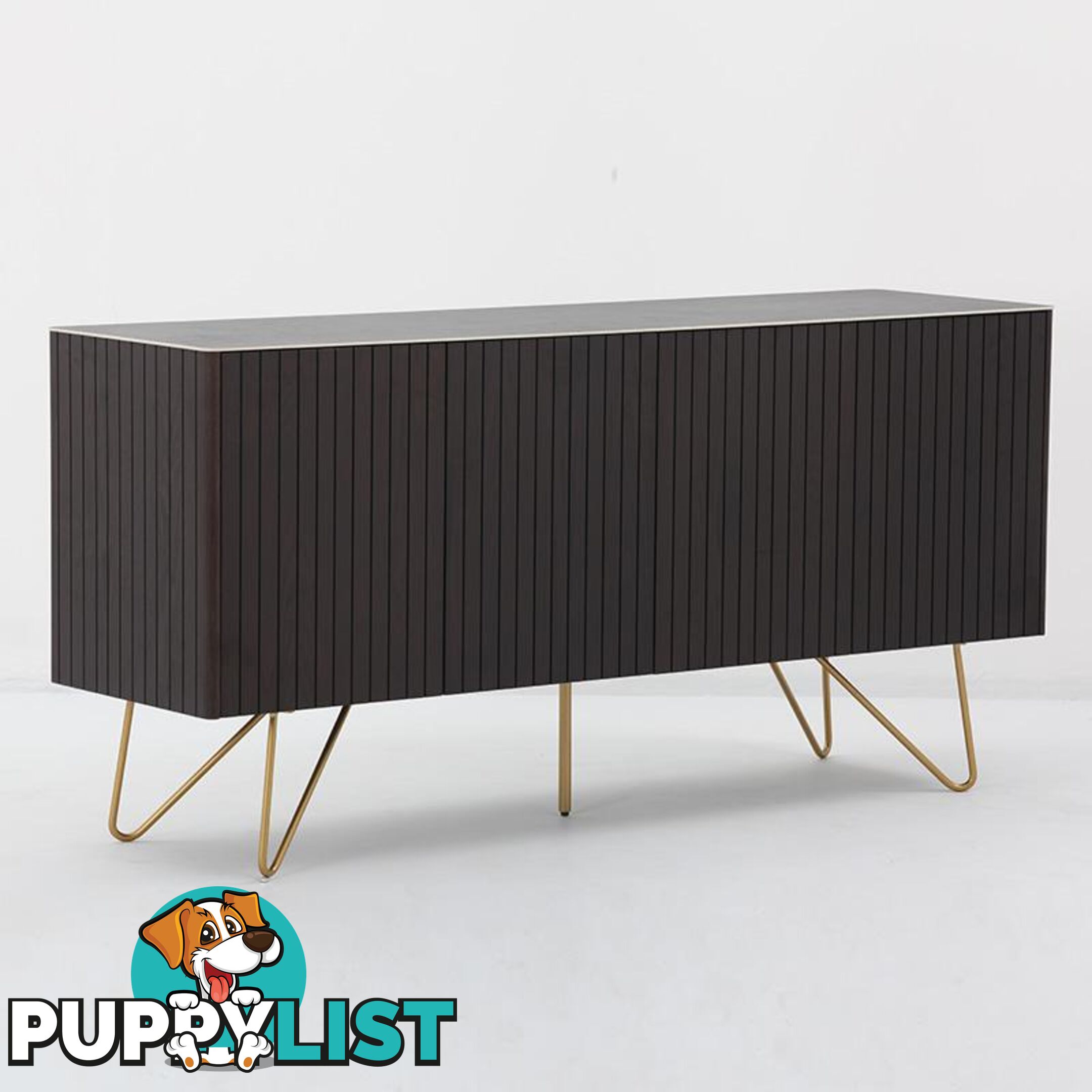 ELORA Sideboard 160cm Ceramic - Smoke Brown Ash - DI-J9698 - 9334719002033