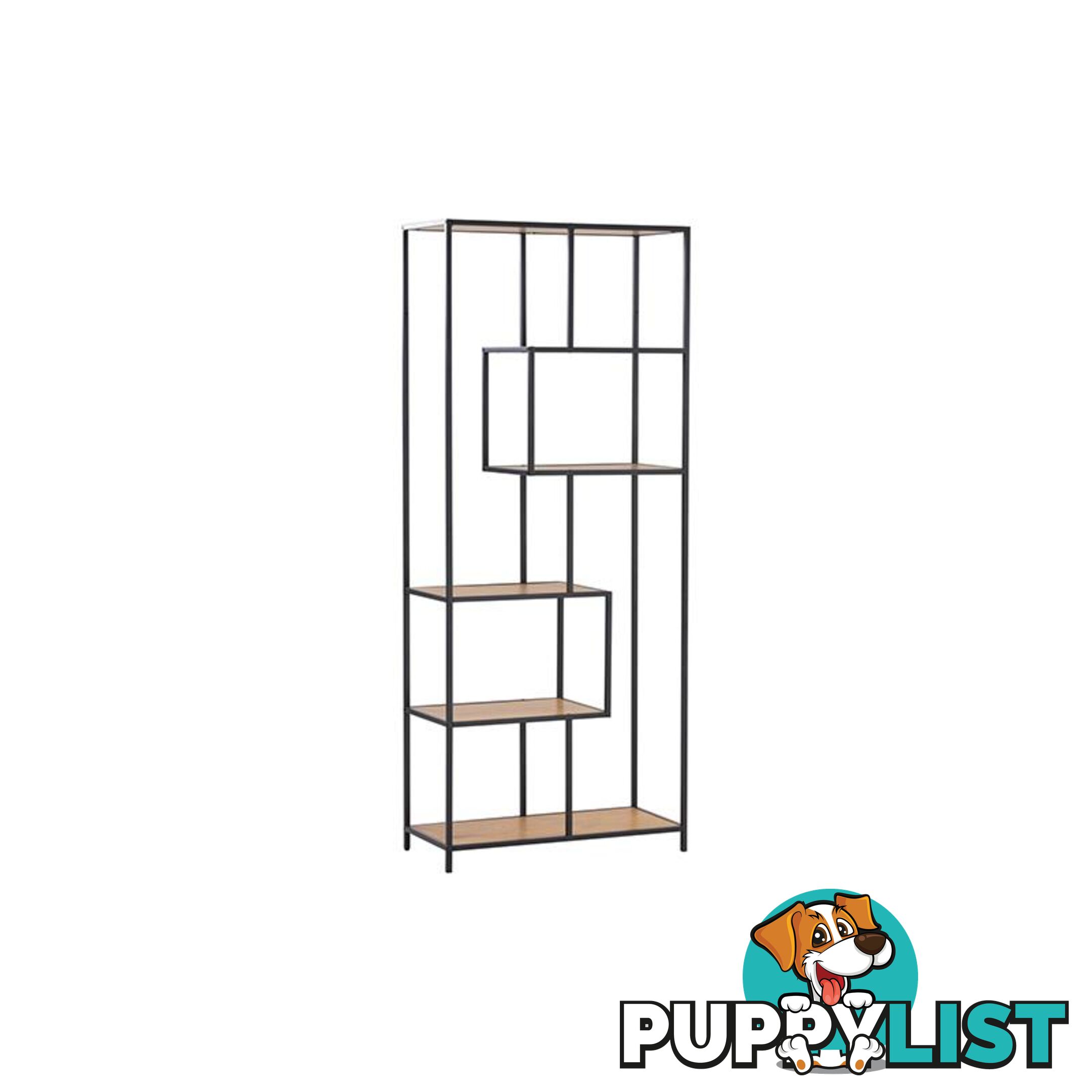 RUTHIN Bookcase - Black & Natural - 522007 - 9334719007410