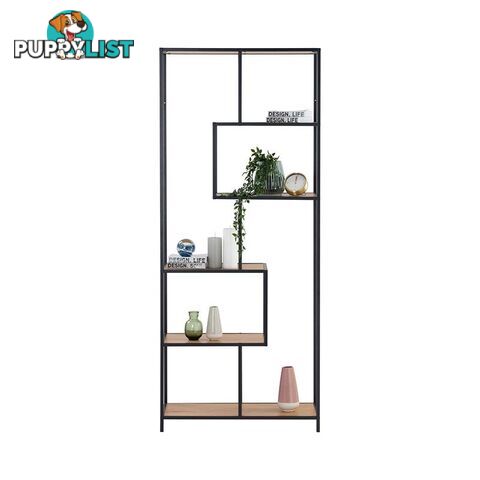 RUTHIN Bookcase - Black & Natural - 522007 - 9334719007410