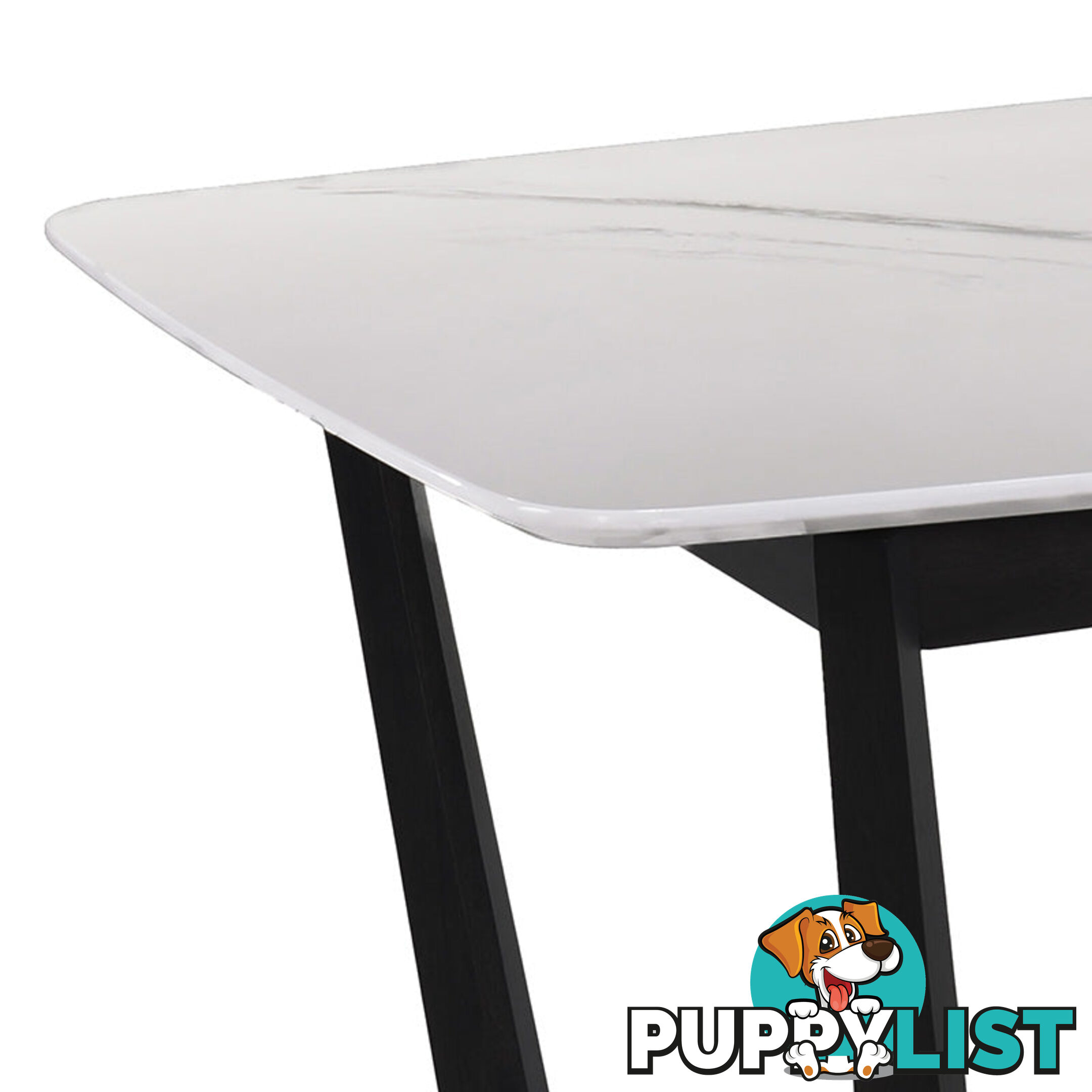 CARLIN Dining Table 1.8M - White & Black - MI-T5182 - 9334719007595