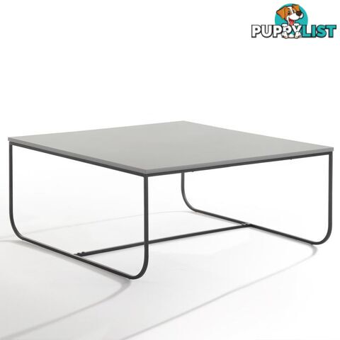 MARIT Coffee Table - 90cm - Grey + Black Metal - MI-T1139-CT - 9334719006680