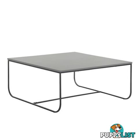 MARIT Coffee Table - 90cm - Grey + Black Metal - MI-T1139-CT - 9334719006680