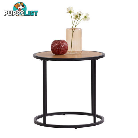 BRADFORD Side Table 45cm - Natural & Black - 131066 - 9334719000497