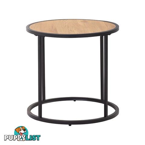 BRADFORD Side Table 45cm - Natural & Black - 131066 - 9334719000497