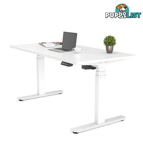 AGILE PRO Electric 2 Column Sit Standing Desk - 1200mm to 1800mm - White & White - OG_AGE2SSD167