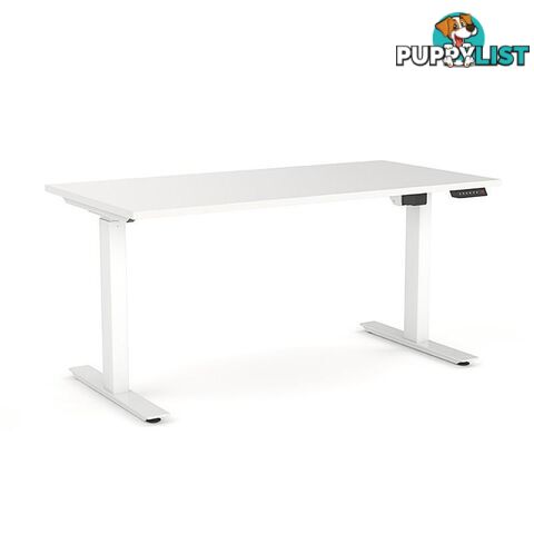AGILE PRO Electric 2 Column Sit Standing Desk - 1200mm to 1800mm - White & Black - OG_AGE2SSD156