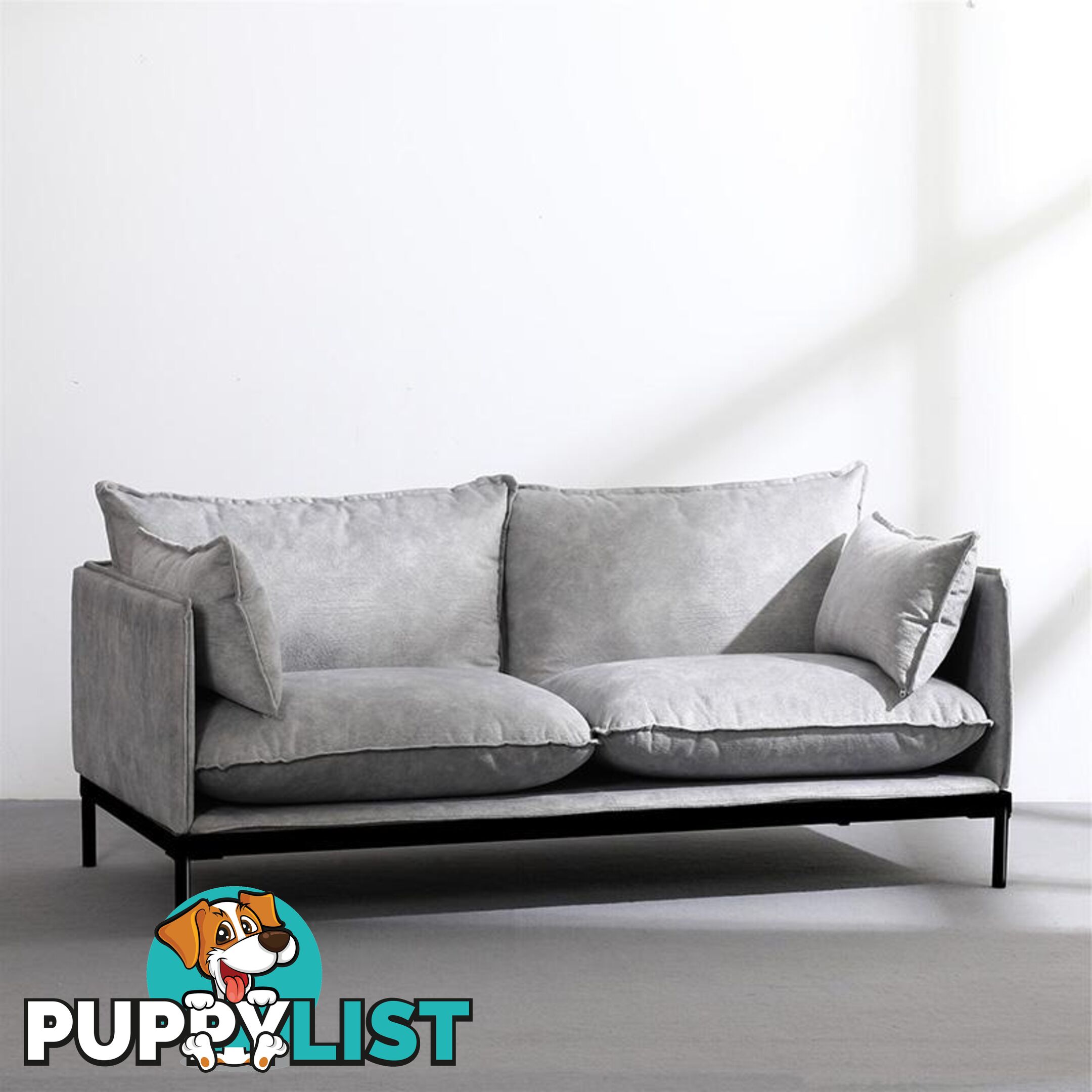 SINCLAIR 2 Seater Sofa in Grey - BB-S005-2S-GY - 9334719011042