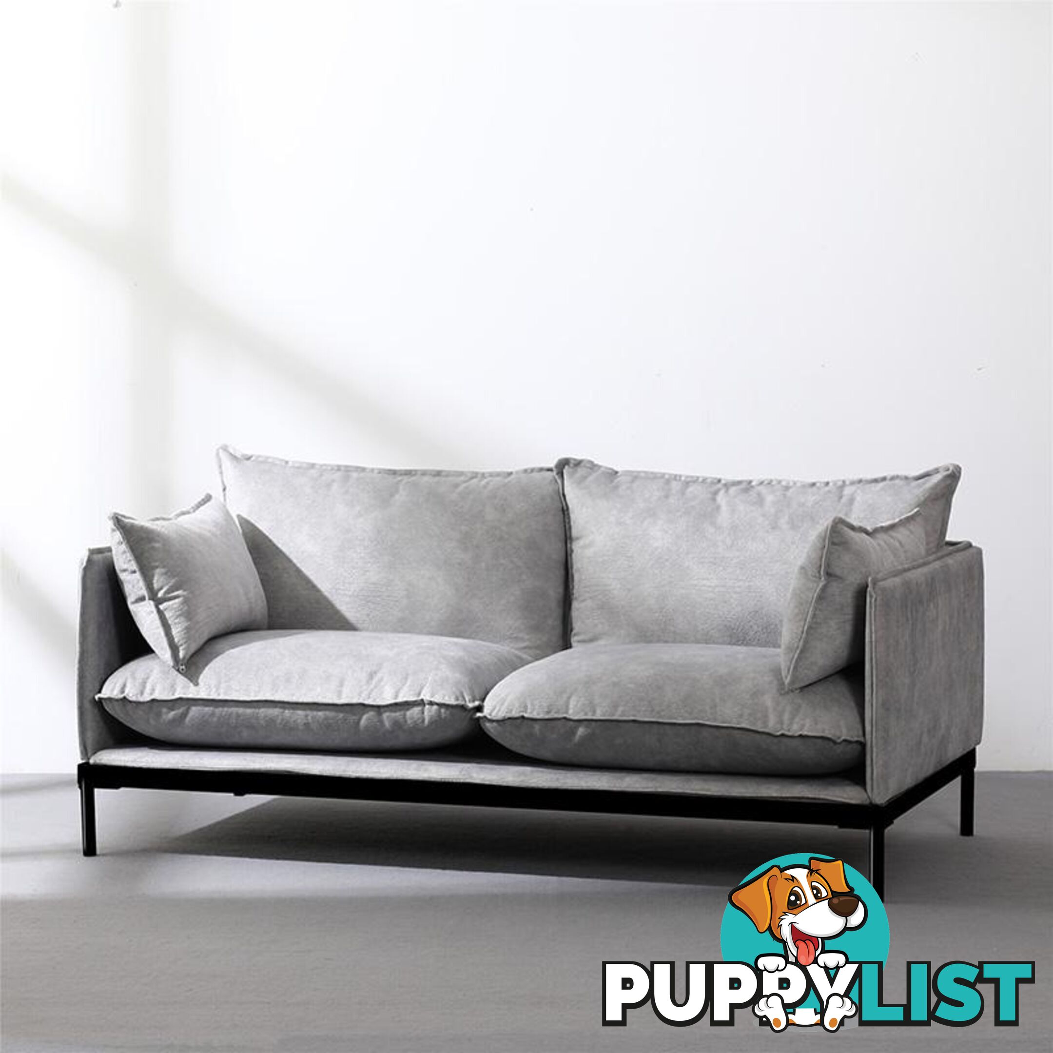 SINCLAIR 2 Seater Sofa in Grey - BB-S005-2S-GY - 9334719011042