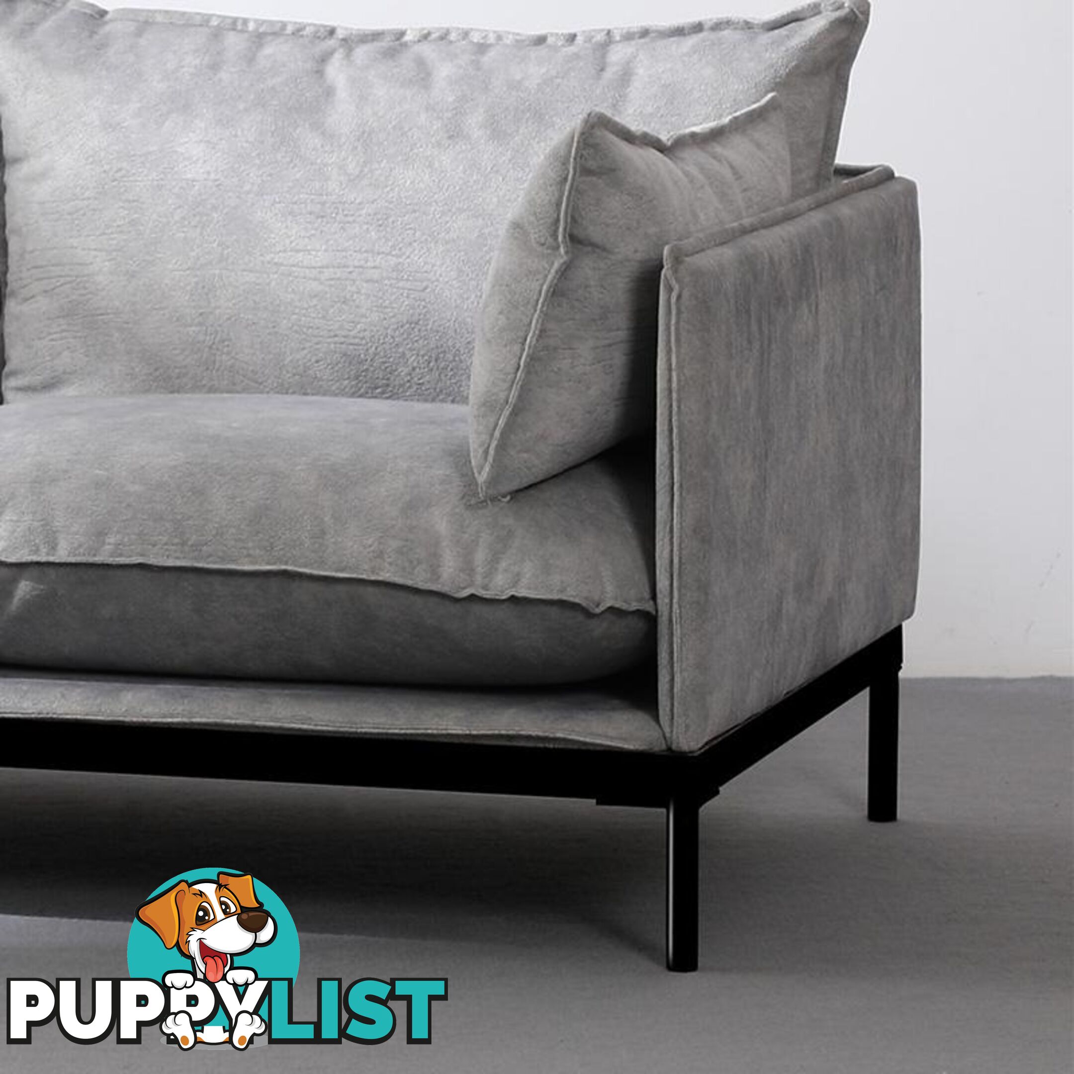 SINCLAIR 2 Seater Sofa in Grey - BB-S005-2S-GY - 9334719011042