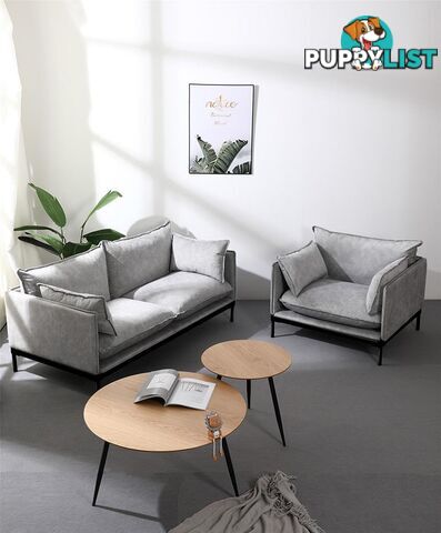 SINCLAIR 2 Seater Sofa in Grey - BB-S005-2S-GY - 9334719011042