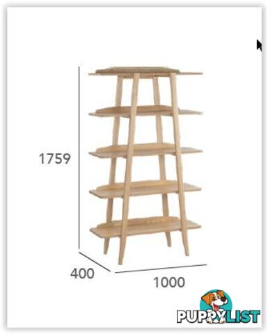 KEIR Shelf Unit 100cm - Natural - 513018 - 9334719009285