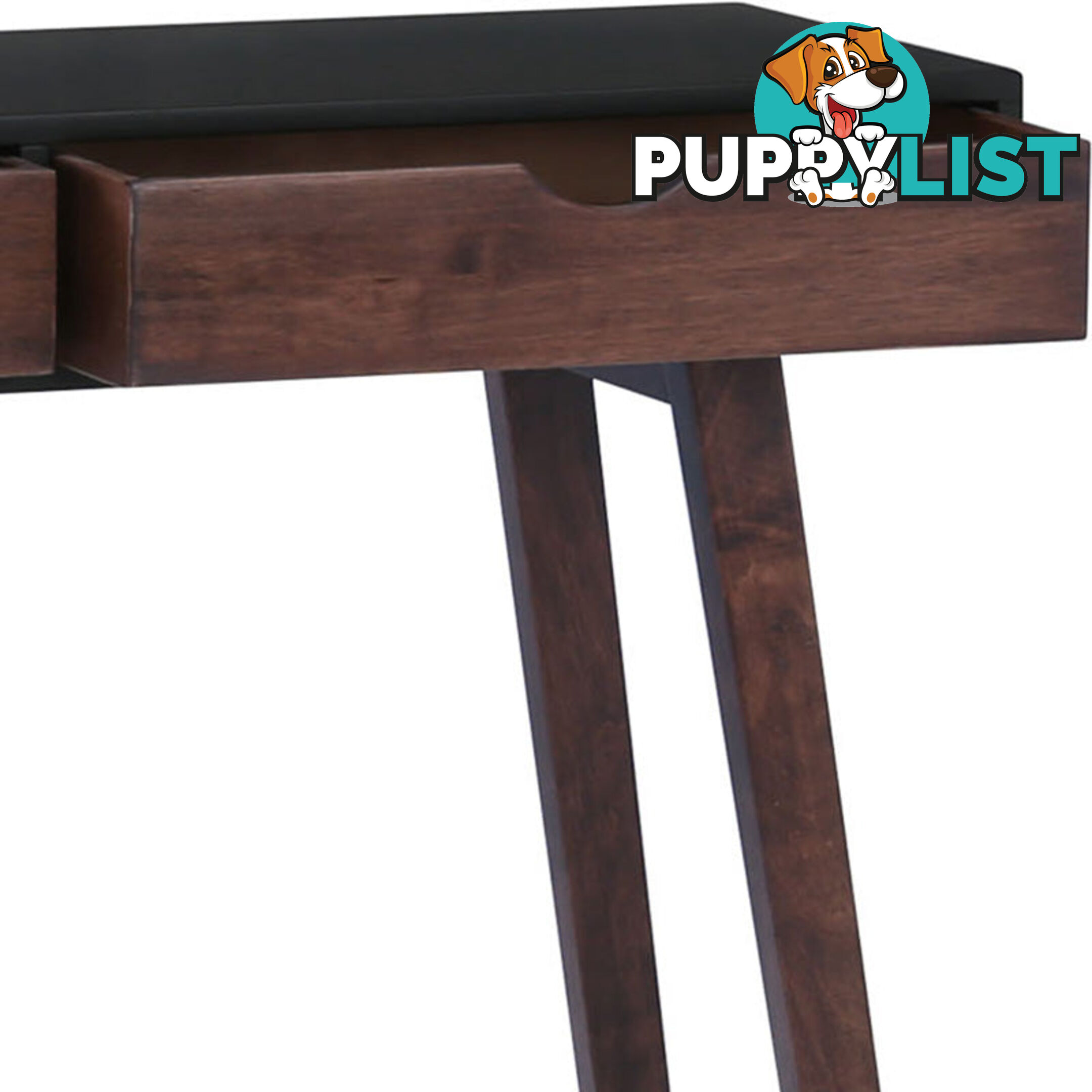 ARSENIO Console Table 90cm - Walnut & Black - 133094 - 9334719012155