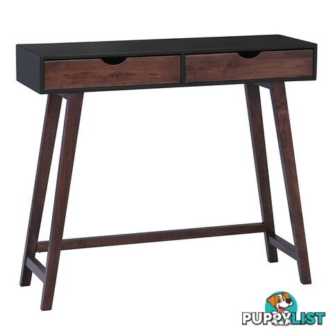 ARSENIO Console Table 90cm - Walnut & Black - 133094 - 9334719012155