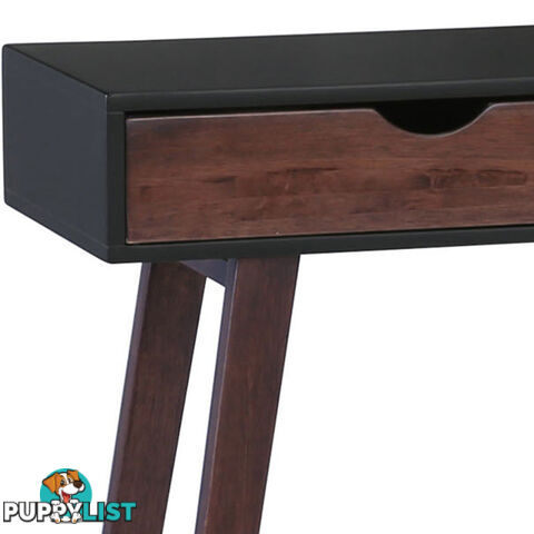 ARSENIO Console Table 90cm - Walnut & Black - 133094 - 9334719012155