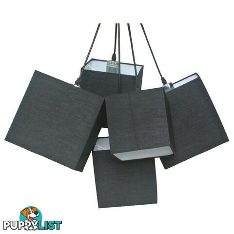 Loria Black Black Square Cluster Pendant Lights - 11093-BLK - 9334719000008