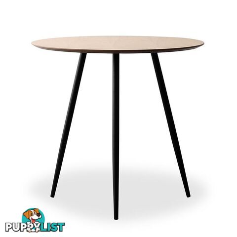 GINNY Round Dining Table 80cm - Natural & Black - BB-T001-80 - 9334719011080