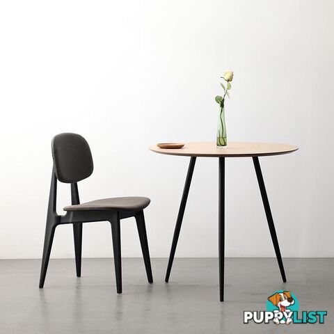 GINNY Round Dining Table 80cm - Natural & Black - BB-T001-80 - 9334719011080