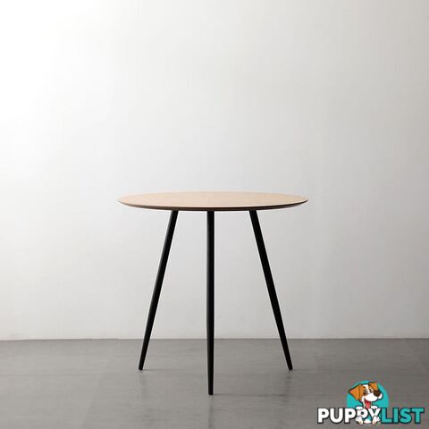 GINNY Round Dining Table 80cm - Natural & Black - BB-T001-80 - 9334719011080