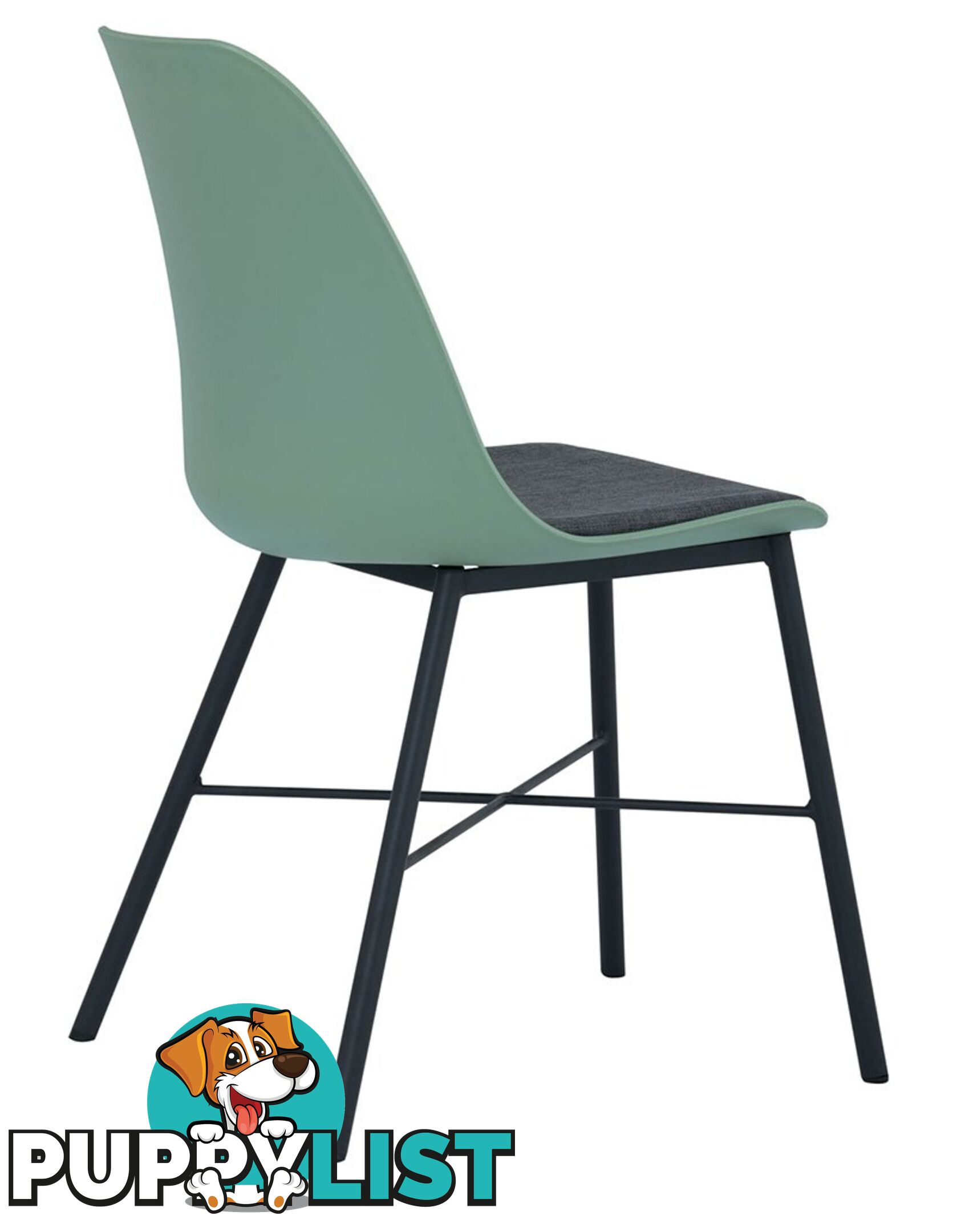 LAXMI Dining Chair - Dusty Green & Black - 241190 - 9334719008479